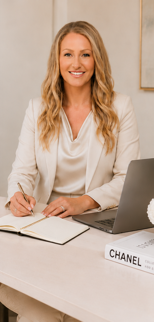 Kelly Sinclair at her desk